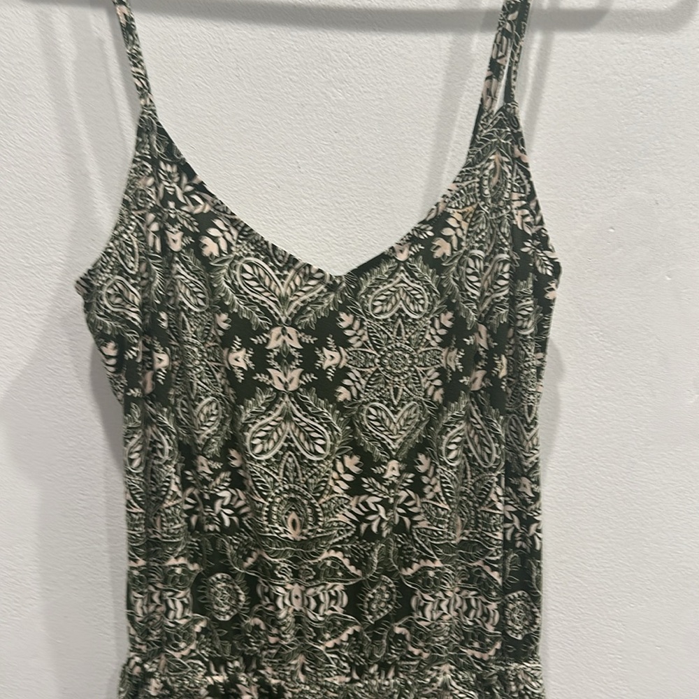 Show Me Your Mumu Cooper Green white paisley Jumpsuit pockets size small - Picture 6 of 13